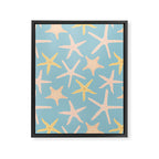 Vintage marine starfish sea animal pattern Framed Canvas Print Gallery Image 8