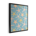 Vintage marine starfish sea animal pattern Framed Canvas Print Gallery Image 2