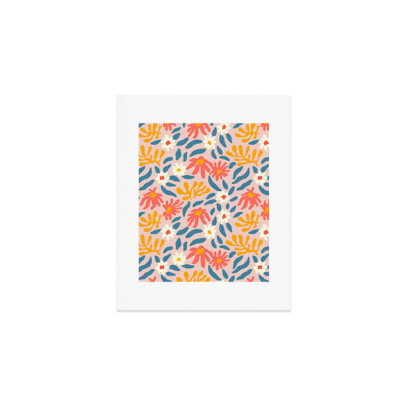 Vintage organic flower nature art pattern Art Print Gallery Image 1