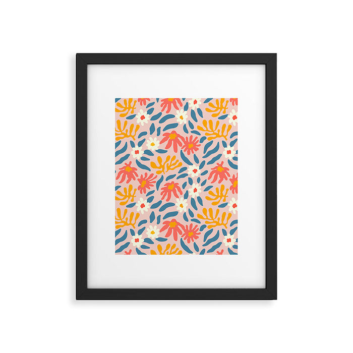 Vintage organic flower nature art pattern Framed Art Print Gallery Image 1