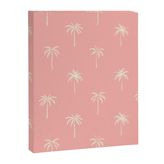 Vintage palm tree beach doodle pattern Canvas Print Gallery Image 1