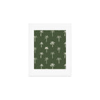 Vintage palm tree beach doodle pattern Art Print Gallery Image 1