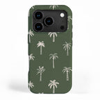 Vintage palm tree beach doodle pattern iPhone Case Gallery Image 1