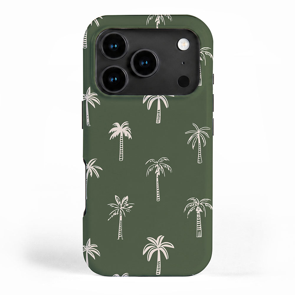 Vintage palm tree beach doodle pattern iPhone Case Gallery Image 1