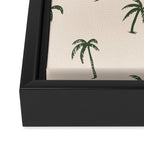 Vintage palm tree beach doodle pattern Framed Canvas Print Gallery Image 3