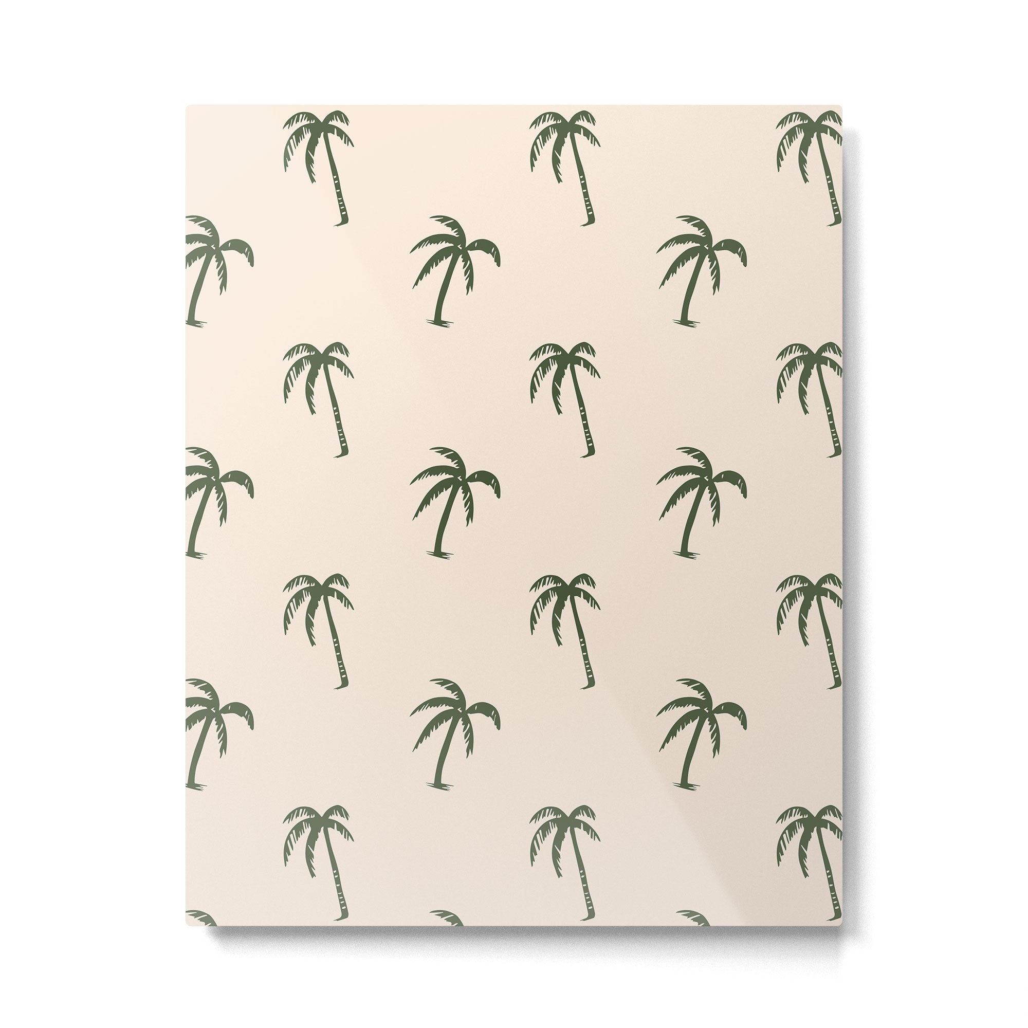 Vintage palm tree beach doodle pattern Metal Print Gallery Image 6