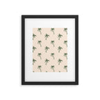 Vintage palm tree beach doodle pattern Framed Art Print Gallery Image 6