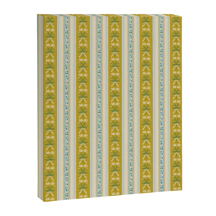 Vintage rose flower bouquet stripe art pattern Canvas Print Gallery Image 1