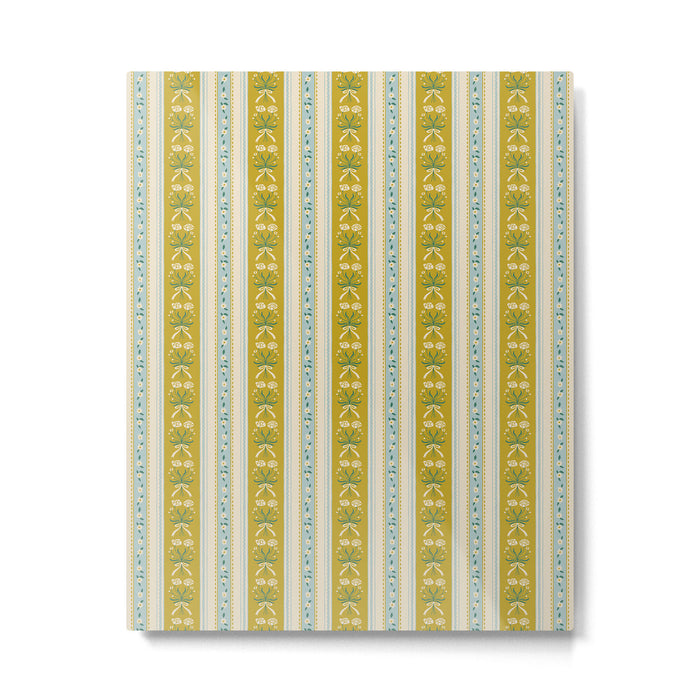 Vintage rose flower bouquet stripe art pattern Metal Print Gallery Image 1