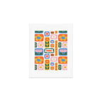 Vintage scandinavian floral art pattern Art Print Gallery Image 1