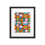 Vintage scandinavian floral art pattern Framed Art Print Gallery Image 6