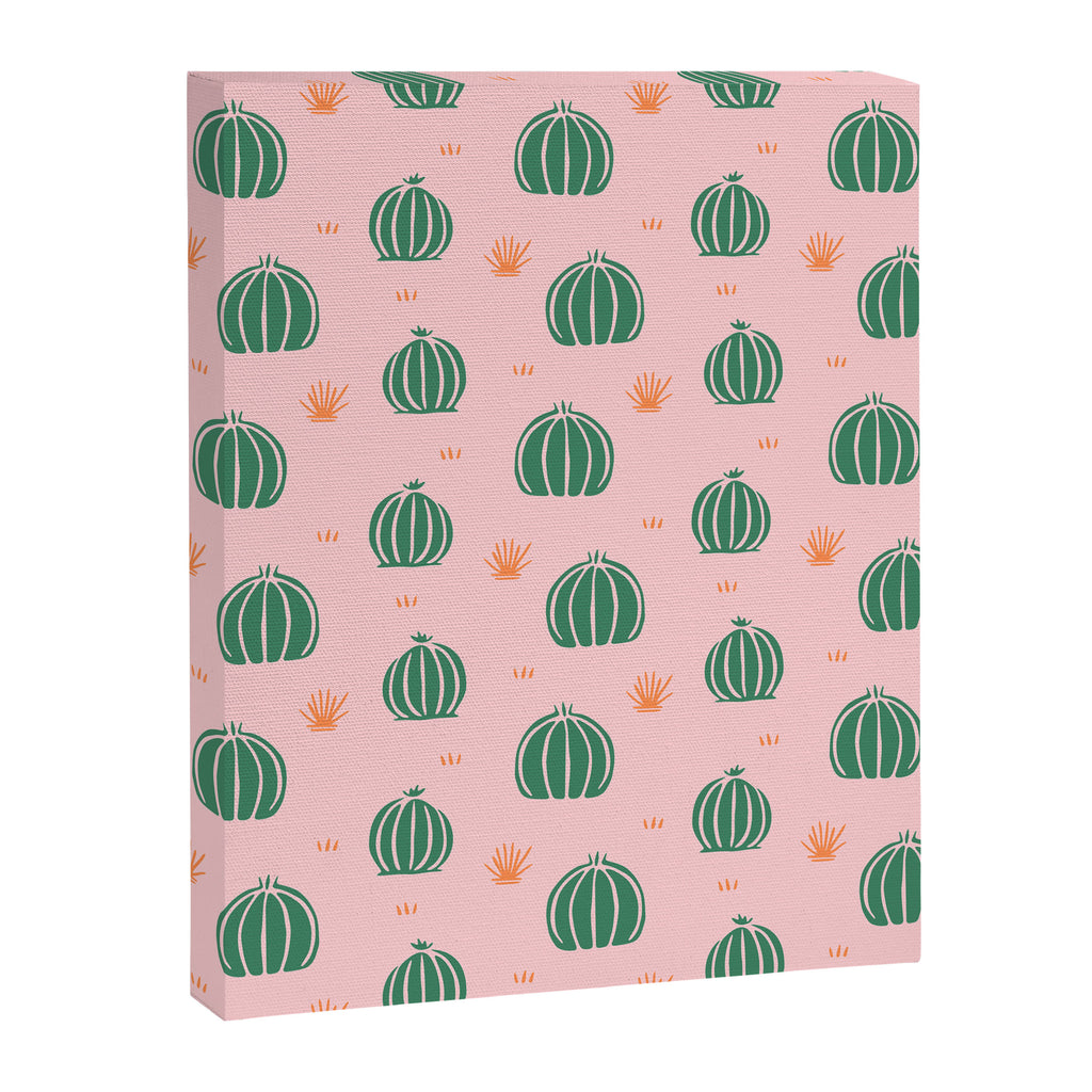 Vintage succulent cactus plant pattern Canvas Print Gallery Image 8