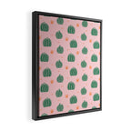 Vintage succulent cactus plant pattern Framed Canvas Print Gallery Image 2