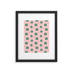 Vintage succulent cactus plant pattern Framed Art Print Gallery Image 6