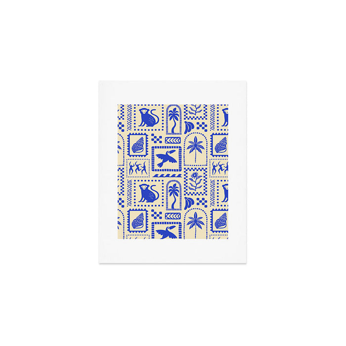 Vintage summer nature patchwork art pattern Art Print Gallery Image 1