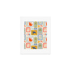 Vintage summer nature patchwork art pattern Art Print Gallery Image 1