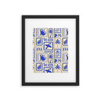 Vintage summer nature patchwork art pattern Framed Art Print Gallery Image 6