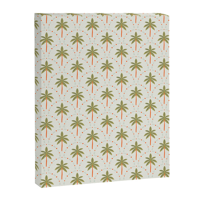 Vintage summer palm tree art pattern Canvas Print Gallery Image 1
