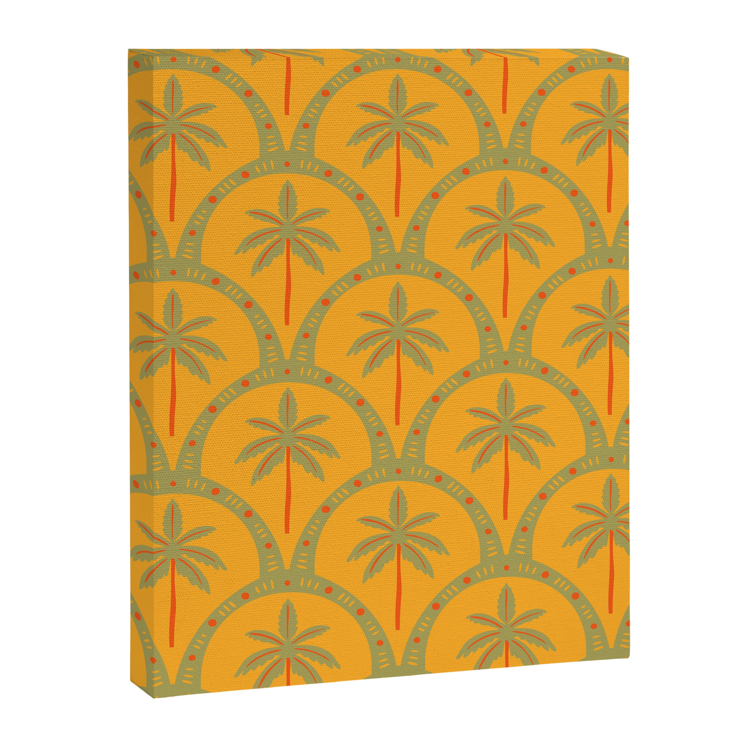 Vintage summer palm tree art pattern Canvas Print Gallery Image 8