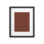 Vintage summer palm tree art pattern Framed Art Print Gallery Image 6
