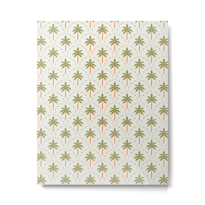 Vintage summer palm tree art pattern Metal Print Gallery Image 1