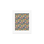 Vintage summer post stamp drawing pattern Art Print Gallery Image 1
