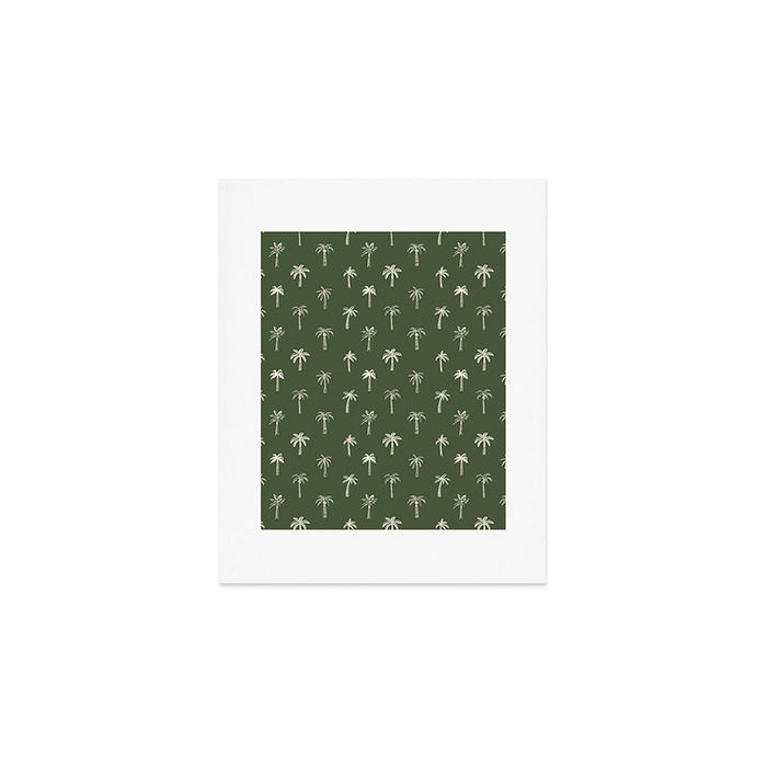 Vintage tropical palm tree beach pattern Art Print Gallery Image 1