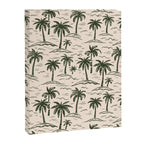Vintage tropical palm tree island pattern Canvas Print Gallery Image 8