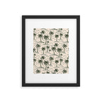 Vintage tropical palm tree island pattern Framed Art Print Gallery Image 6