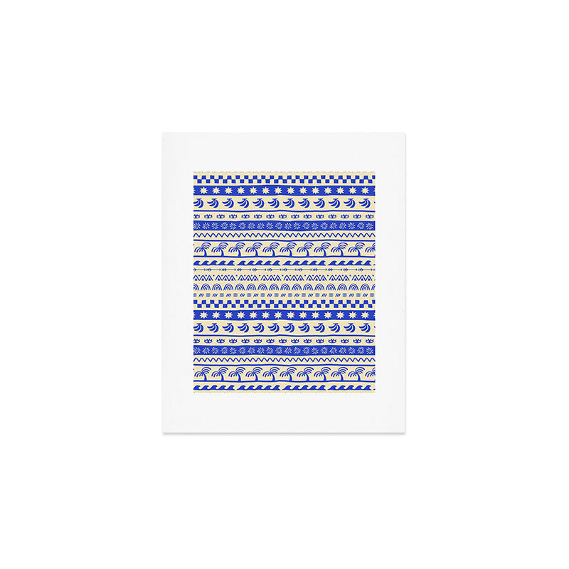 Vintage tropical summer nature art pattern Art Print Gallery Image 1