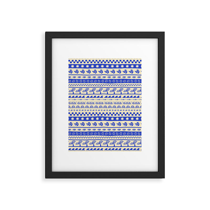 Vintage tropical summer nature art pattern Framed Art Print Gallery Image 6