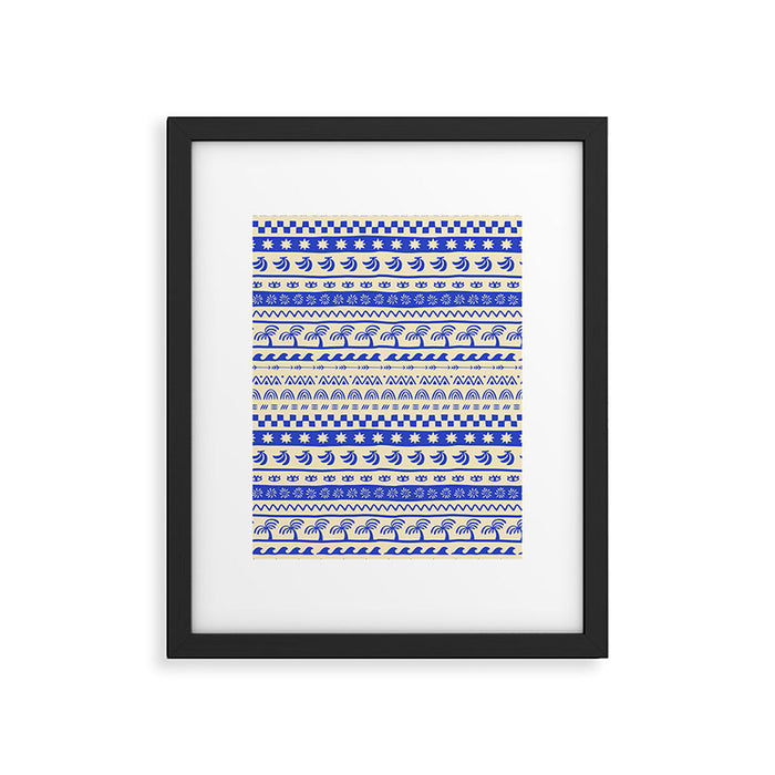 Vintage tropical summer nature art pattern Framed Art Print Gallery Image 1