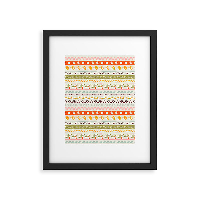 Vintage tropical summer nature art pattern Framed Art Print Gallery Image 6