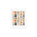 Vintage tropical summer patchwork art pattern Art Print Gallery Image 1
