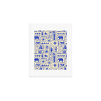 Vintage tropical summer patchwork art pattern Art Print Gallery Image 1