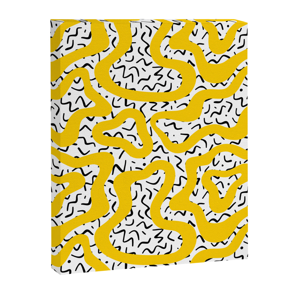 Wavy retro psychedelic pattern Canvas Print Gallery Image 8