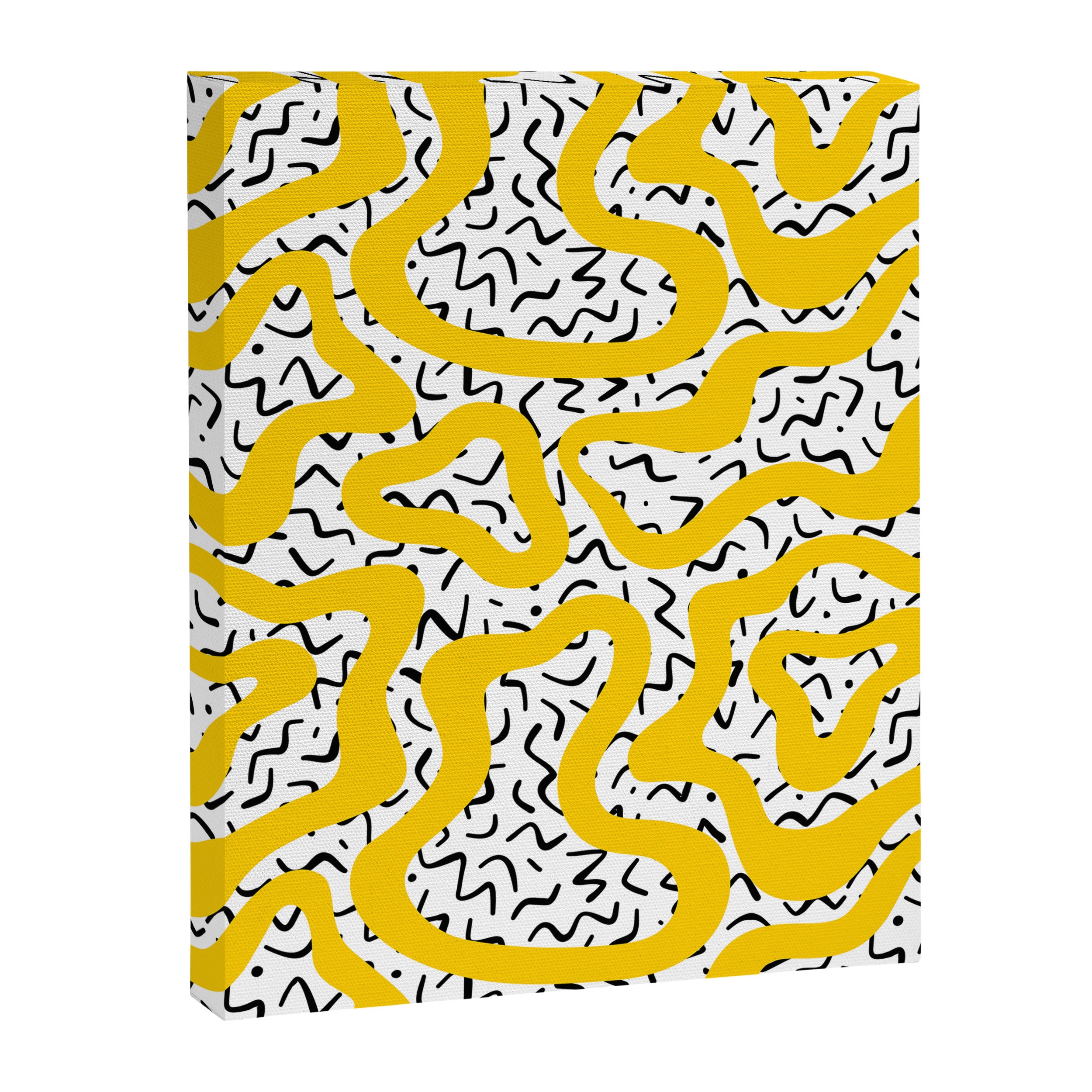 Wavy retro psychedelic pattern Canvas Print Gallery Image 8
