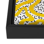 Wavy retro psychedelic pattern Framed Canvas Print Gallery Image 3