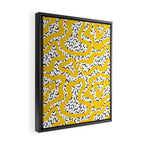 Wavy retro psychedelic pattern Framed Canvas Print Gallery Image 2