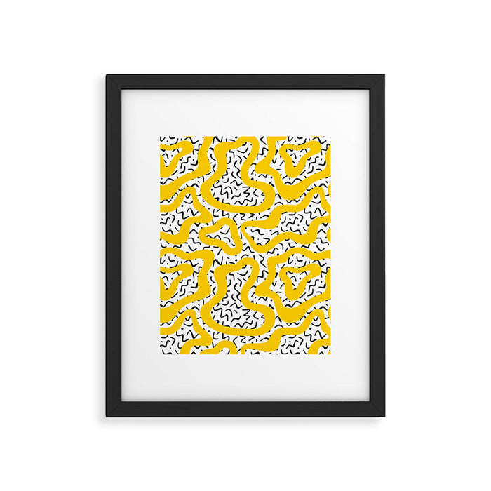 Wavy retro psychedelic pattern Framed Art Print Gallery Image 1