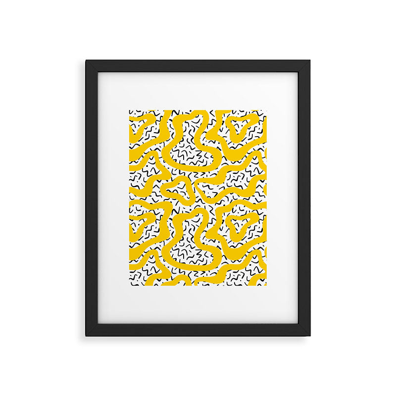 Wavy retro psychedelic pattern Framed Art Print Gallery Image 6