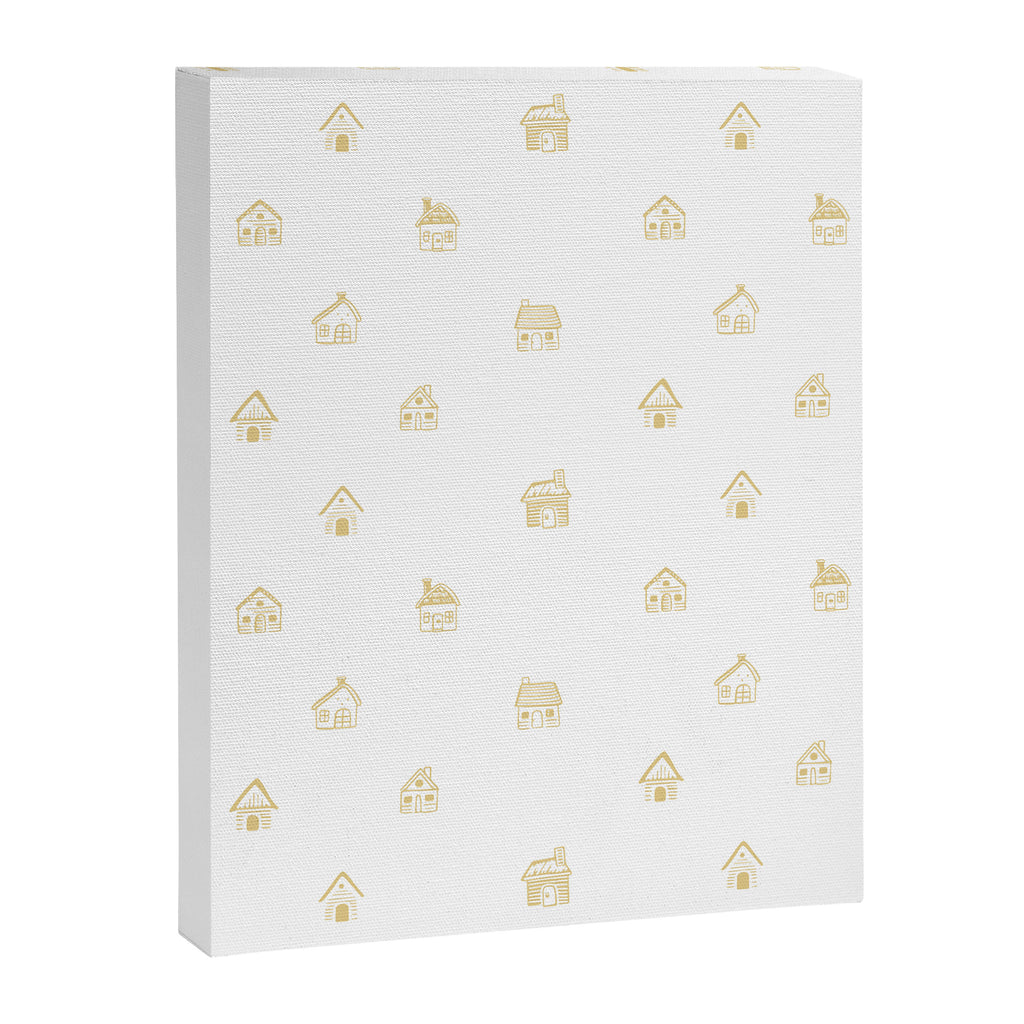 Winter christmas gingerbread house doodle pattern Canvas Print Gallery Image 8