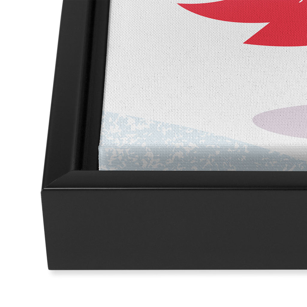 Winter christmas pine tree forest art Framed Canvas Print Gallery Image 3