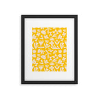 Yellow abstract flower art pattern Framed Art Print Gallery Image 6