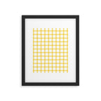 Yellow geometric plaid gingham pattern Framed Art Print Gallery Image 6