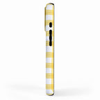 Yellow geometric plaid gingham pattern iPhone Case Gallery Image 2