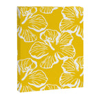 Yellow tropical hibiscus flower art pattern Canvas Print Gallery Image 3