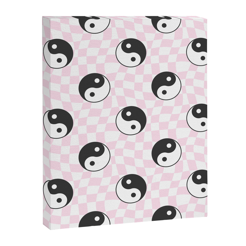 Yin yang checkered pattern Canvas Print Gallery Image 8