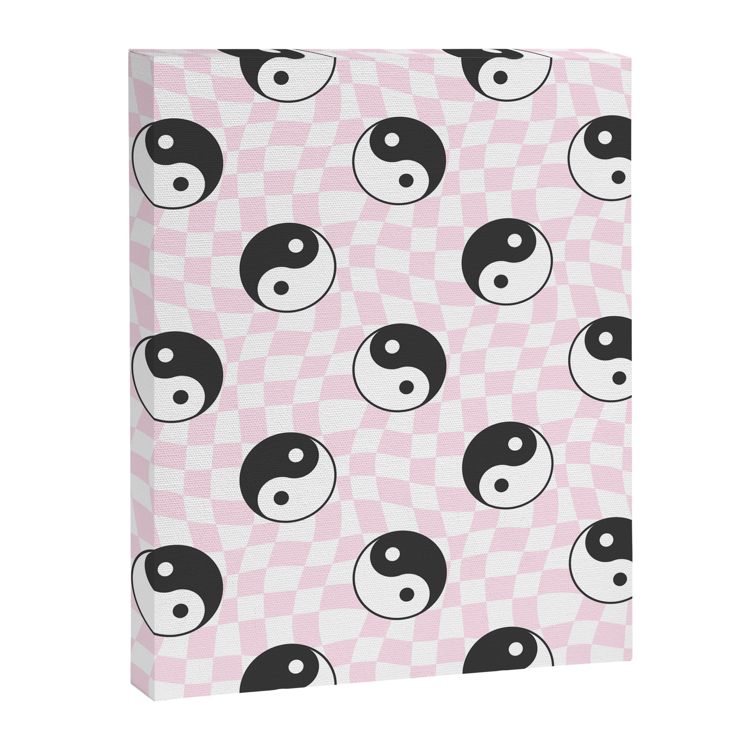Yin yang checkered pattern Canvas Print Gallery Image 8