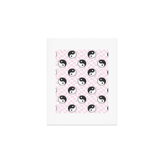 Yin yang checkered pattern Art Print Gallery Image 1